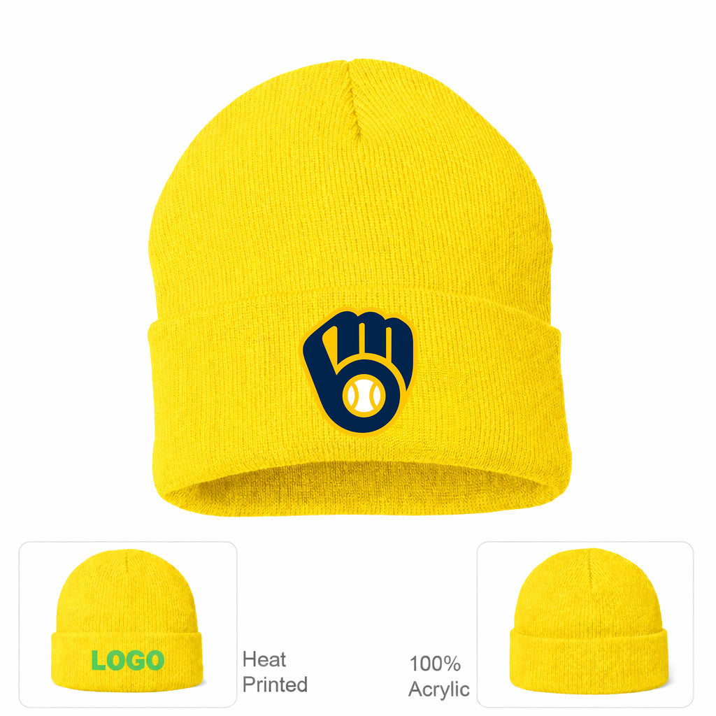 MLB Milwaukee Brewers Beanie Hat - Yellow