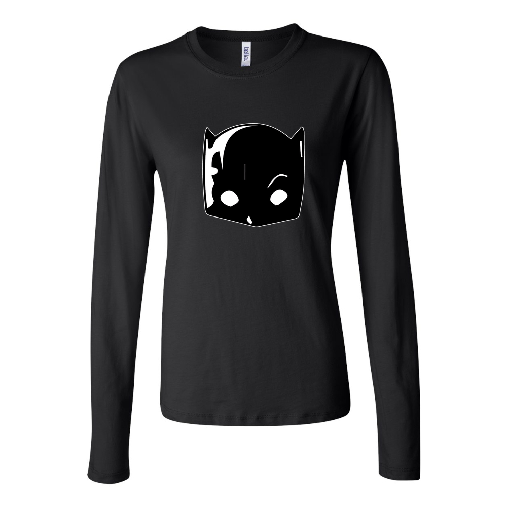 Women's Hellcat logo PNG4 Long Sleeve T-Shirt - Black
