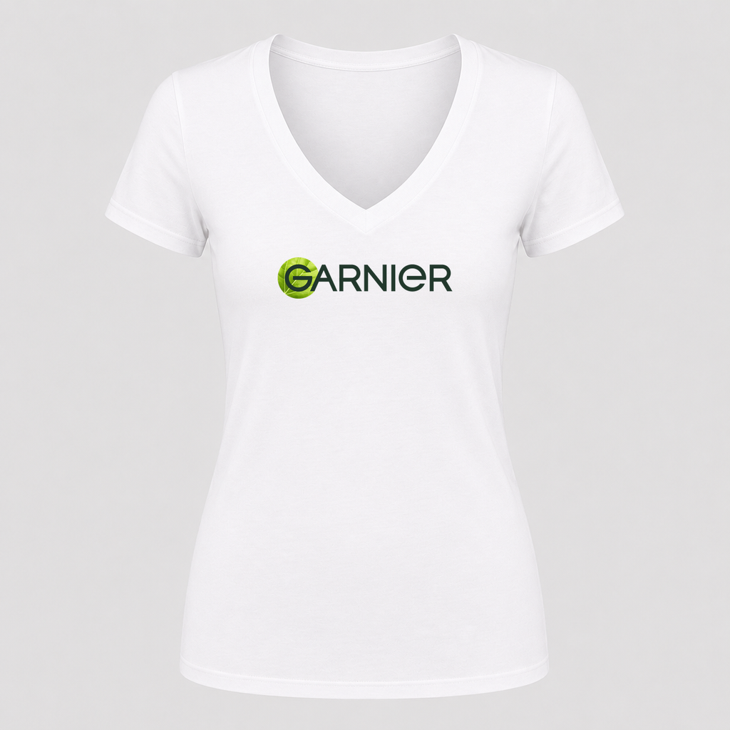 Women's Garnier V Neck T-Shirt in white