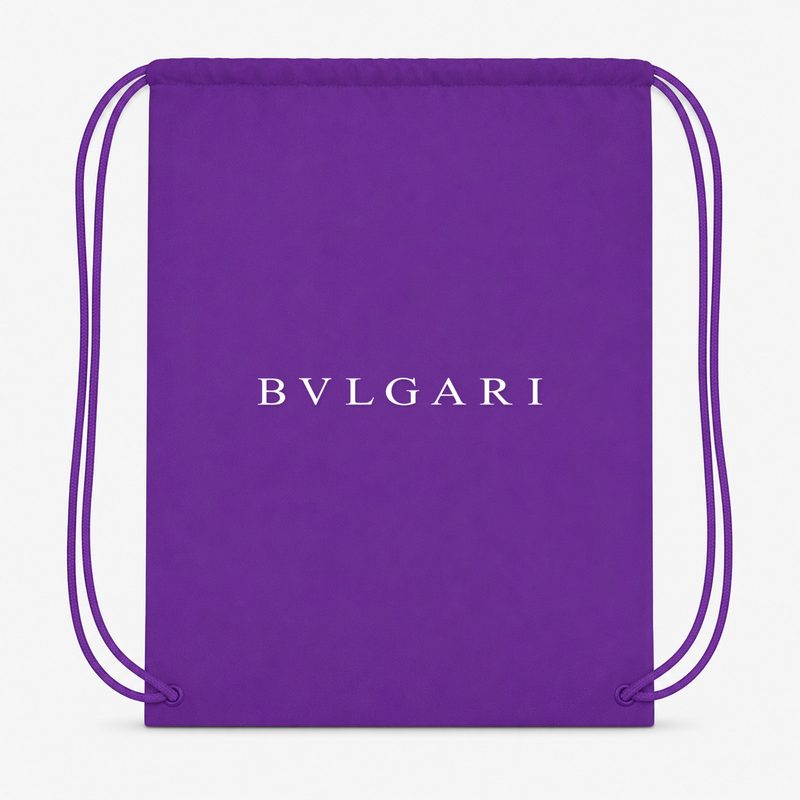 Bvlgari White Drawstring Bag - Purple