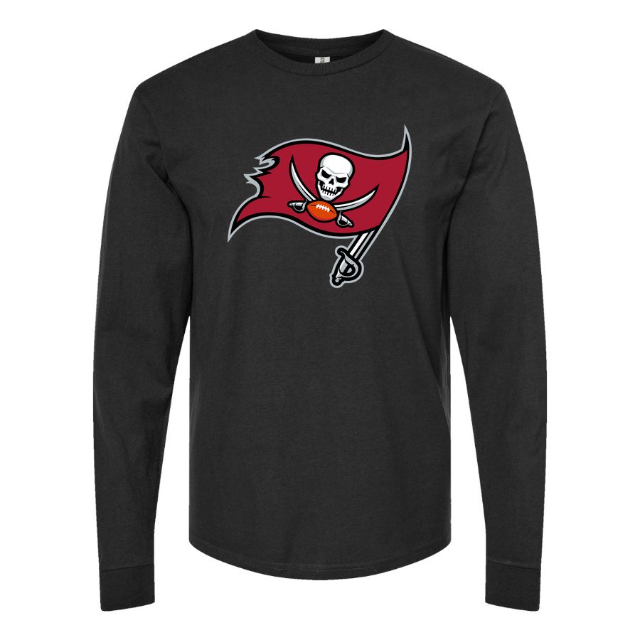 Men's Tampa Bay Buccaneers Long sleeves Cotton Blend T-Shirt - Black