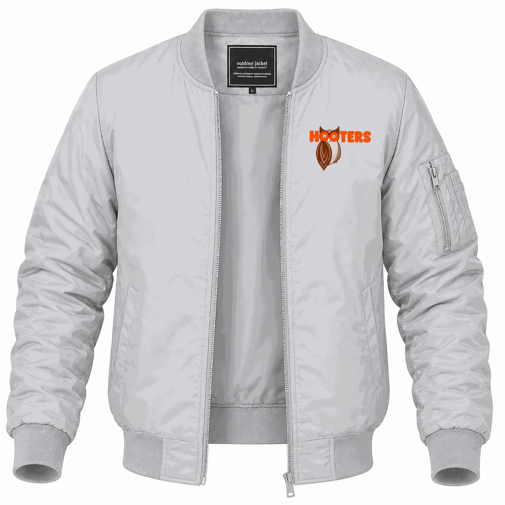 Men's Hooters Lightweight Bomber Jacket - Gray