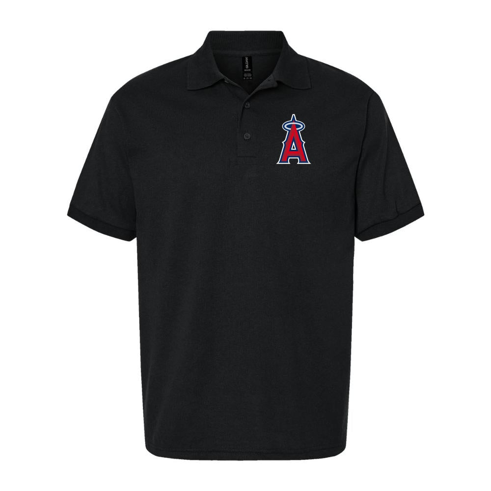 Men's Los Angeles Angels Dry Blend Polo - Black