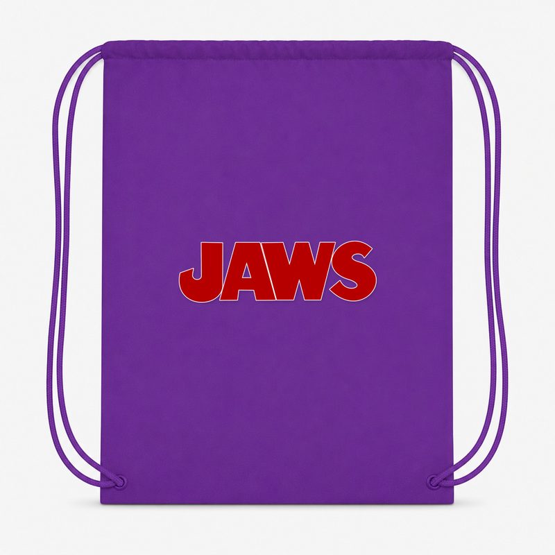 Jaws PNG3 Drawstring Bag - Purple
