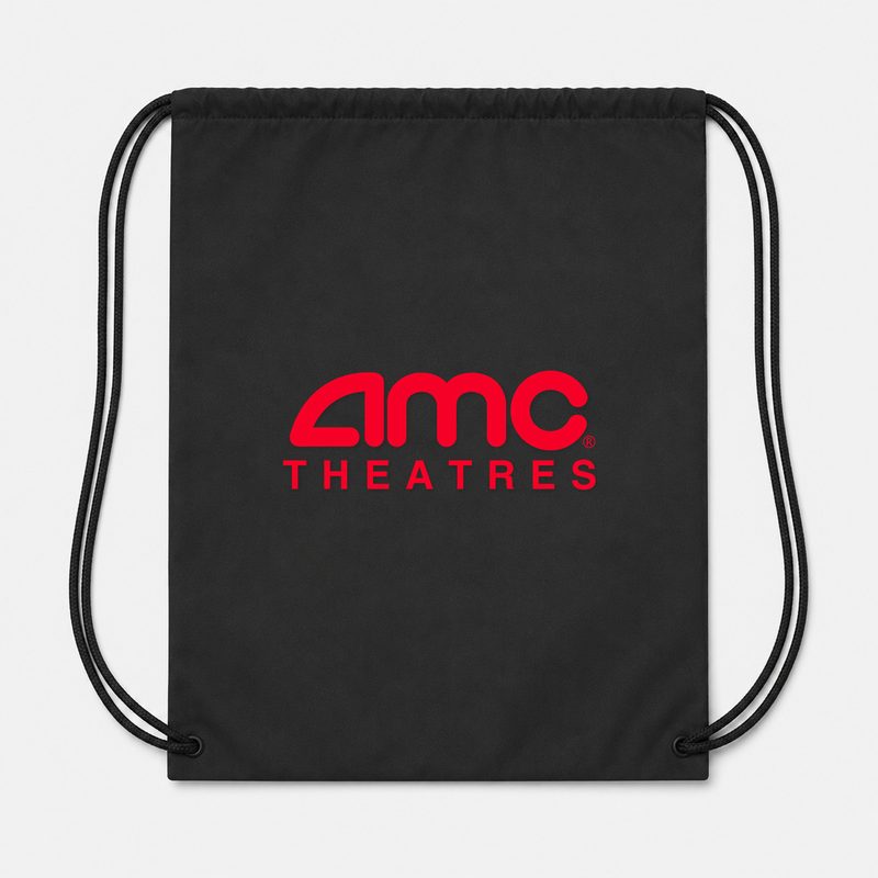 Amc Theatres PNG1 Drawstring Bag - Black
