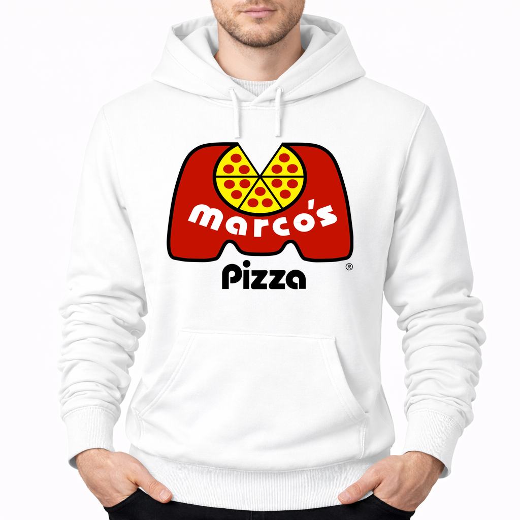 Men's Marcos Pizza Pullover Hoodie - White