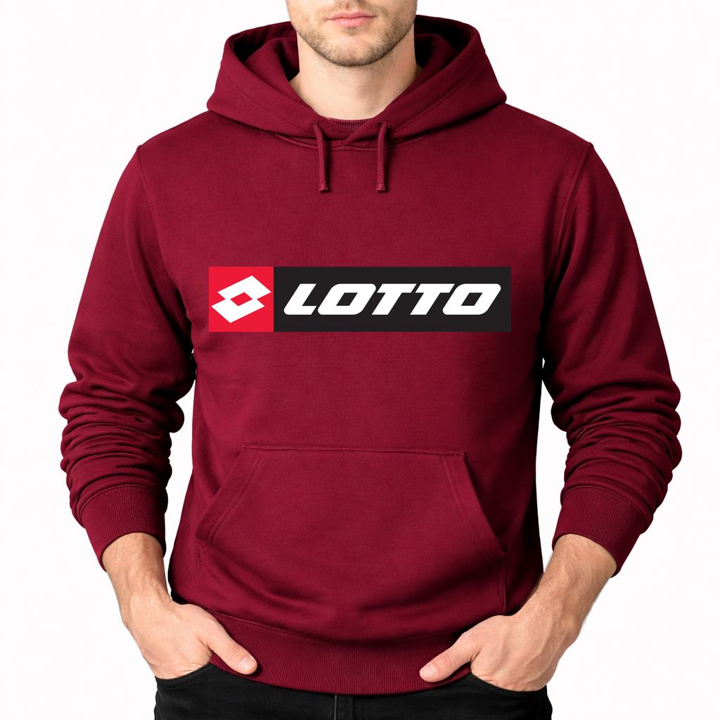 Men's Lotto Pullover Hoodie - Burgundy