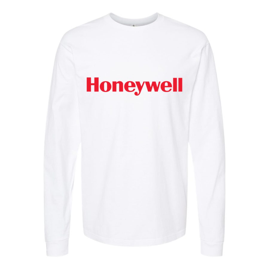 Men's Honeywell-Logo-700x394-min Long sleeves Cotton Blend T-Shirt - White