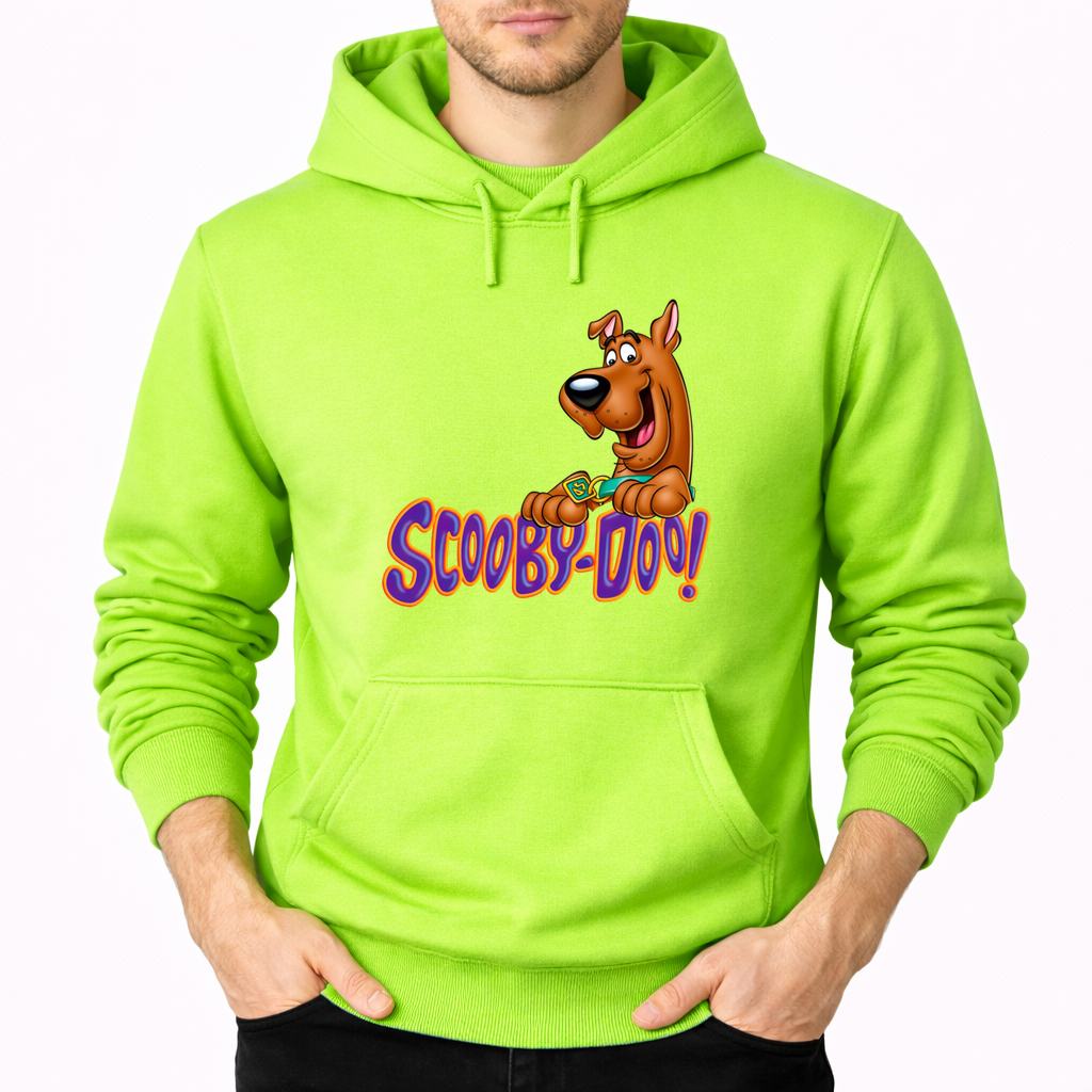 Men's Scooby-Doo Pullover Hoodie - Lime green