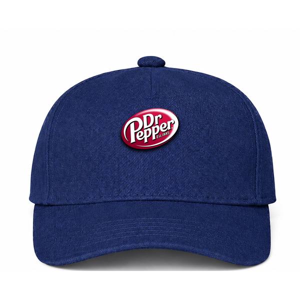 Dr Pepper Logo Navy Dad Baseball Cap Hat