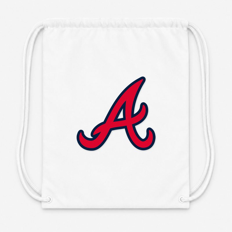 Atlanta Braves Drawstring Bag - White