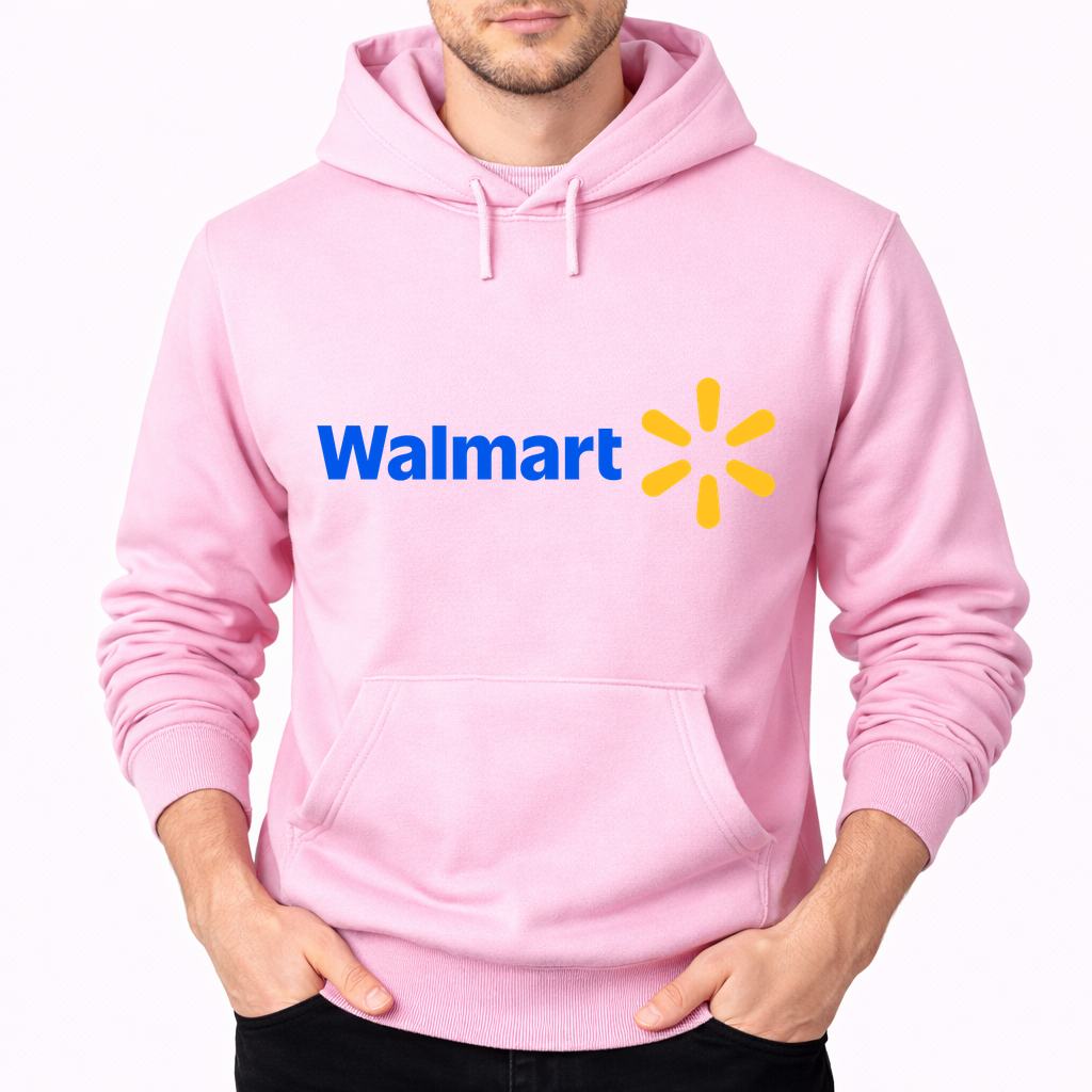 Men's Walmart Pullover Hoodie - Pink