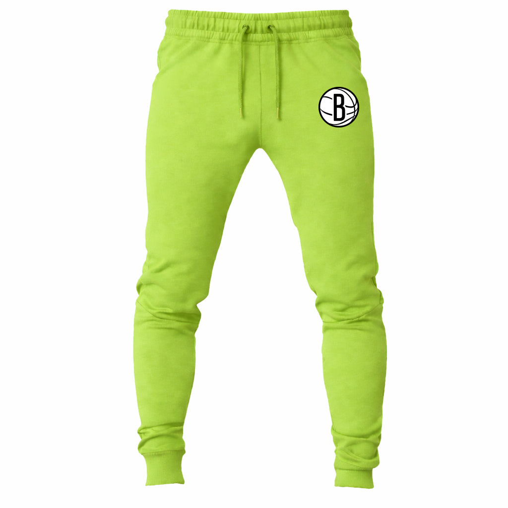 Brooklyn Nets joggers sweatpants - Lime Green