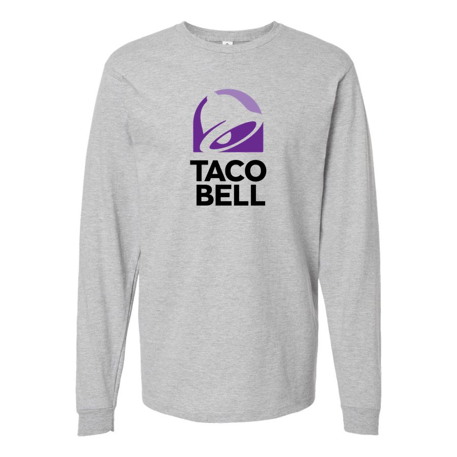 Men's Taco Bell Long sleeves Cotton Blend T-Shirt - Gray