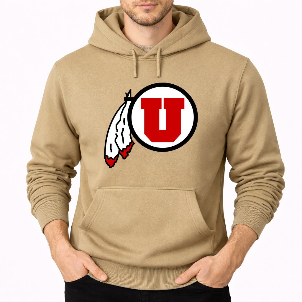 Men's Utah Utes Pullover Hoodie - Tan