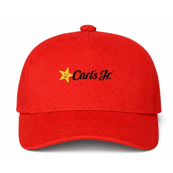 Carl's Jr. Logo Red Dad Baseball Cap Hat