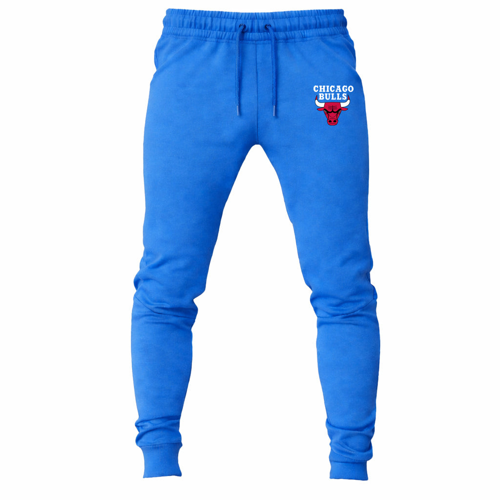 Chicago Bulls White joggers sweatpants - Sky Blue