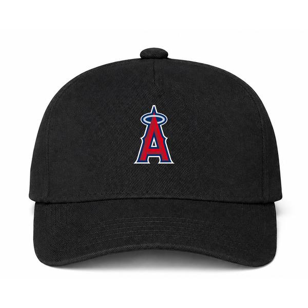 Los Angeles Angels MLB Logo Black Dad Baseball Cap Hat