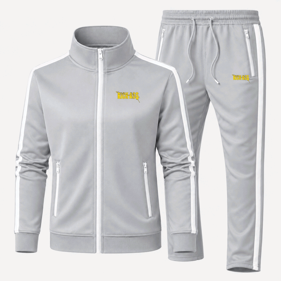 20822 3 kick ass picture tracksuit in Gray