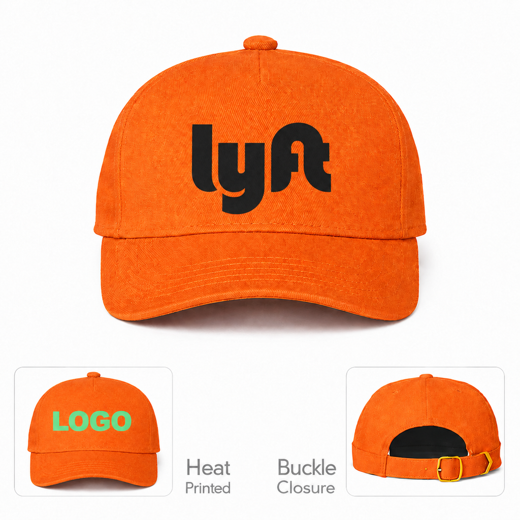 Lyft Orange Dad Baseball Cap Hat
