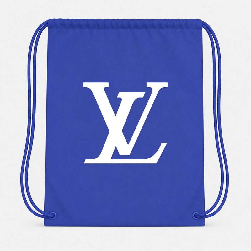 Louis Vuitton White Drawstring Bag - Blue