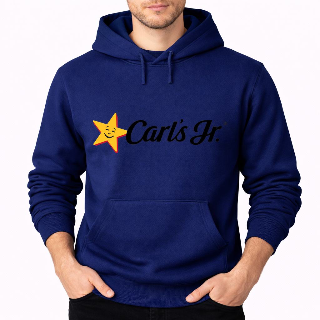 Men's Carl's Jr. Pullover Hoodie - Navy