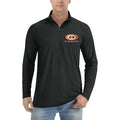 Logo AW quarter-zip athletic shirt in Black
