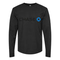 Men's Chase Black logo Long sleeves Cotton Blend T-Shirt - Black