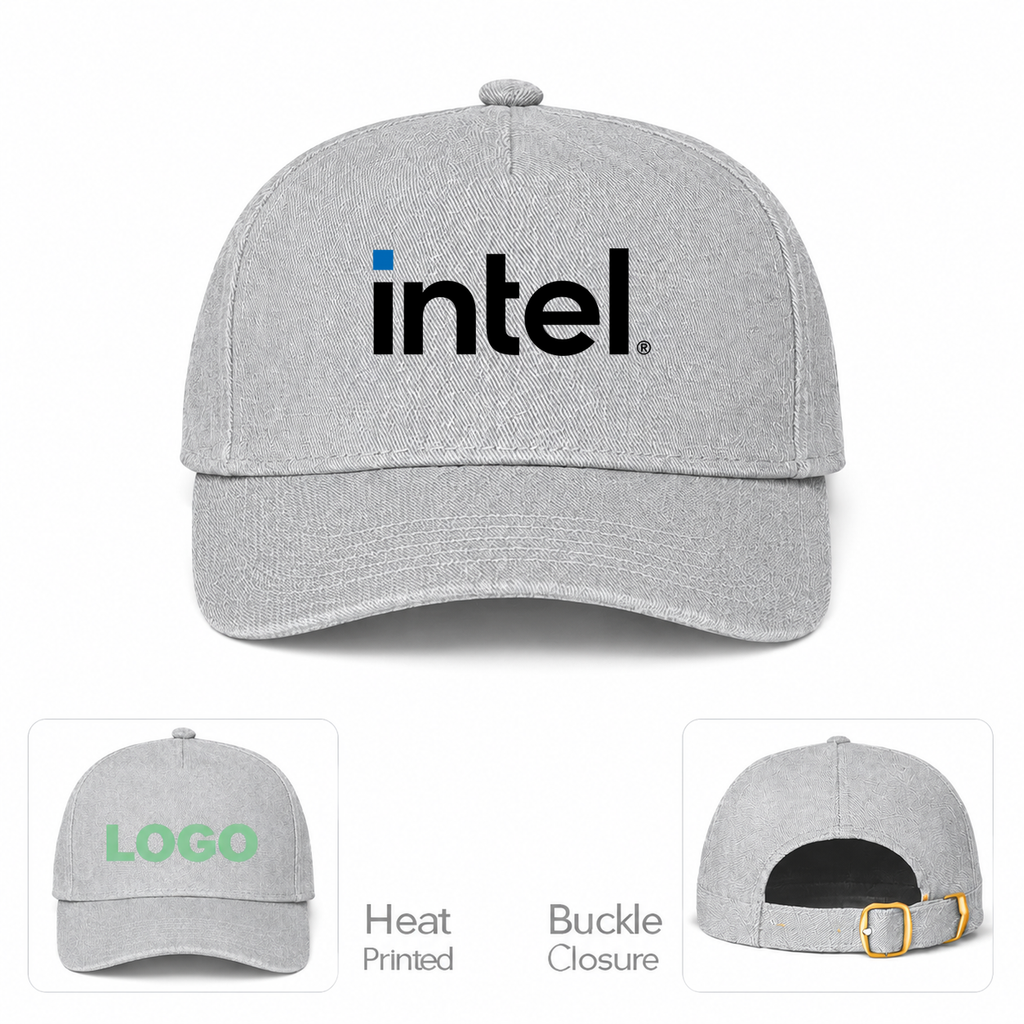 Intel Gray Dad Baseball Cap Hat