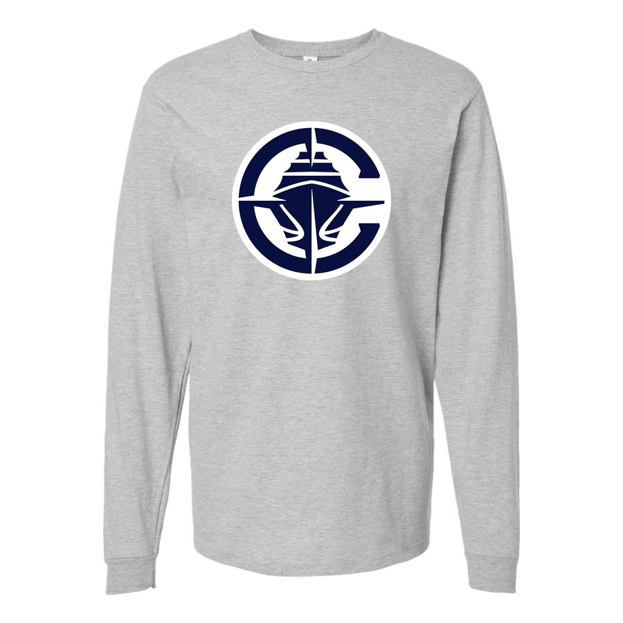 Men's Los Angeles Clippers Long sleeves Cotton Blend T-Shirt - Gray