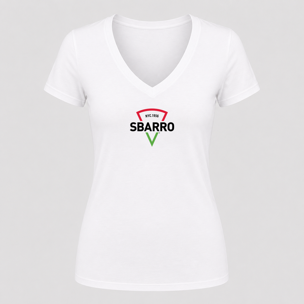 Women's Sbarro V Neck T-Shirt in white