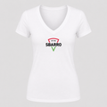 Women's Sbarro V Neck T-Shirt in white