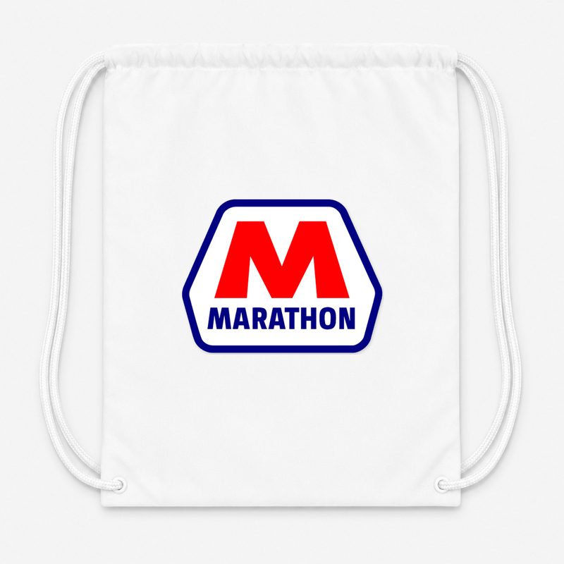Marathon Drawstring Bag - White