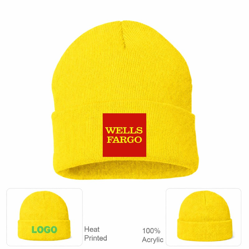 Wells Fargo Yellow Beanie Hat