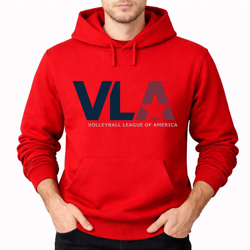 Men's American-Volleyball-League Pullover Hoodie - Red