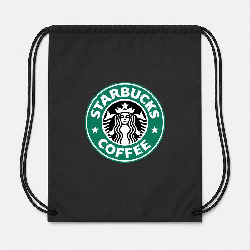 Starbucks Coffee Drawstring Bag - Black