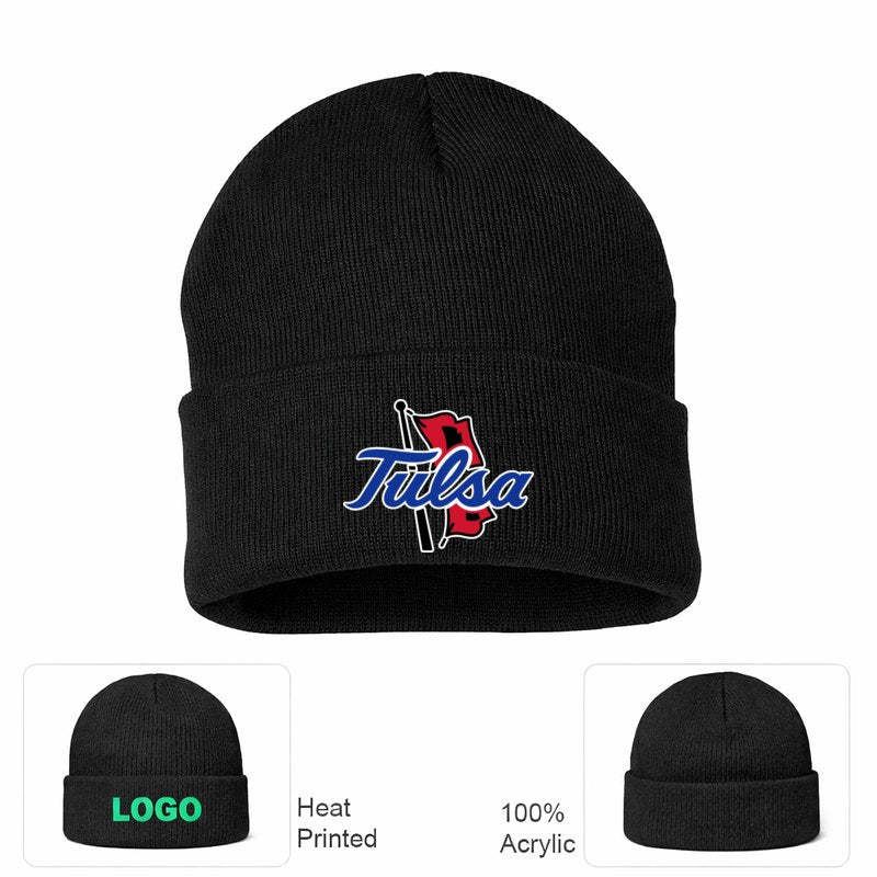 Tulsa Golden Hurricane Black Beanie Hat