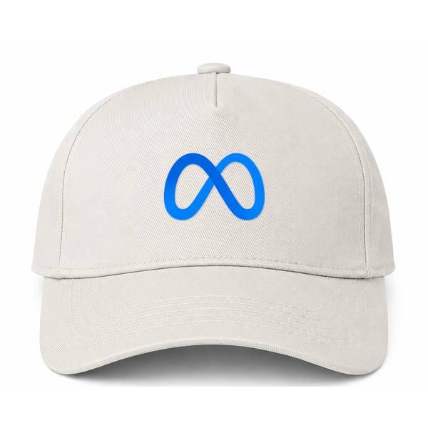 Meta Logo Beige Dad Baseball Cap Hat