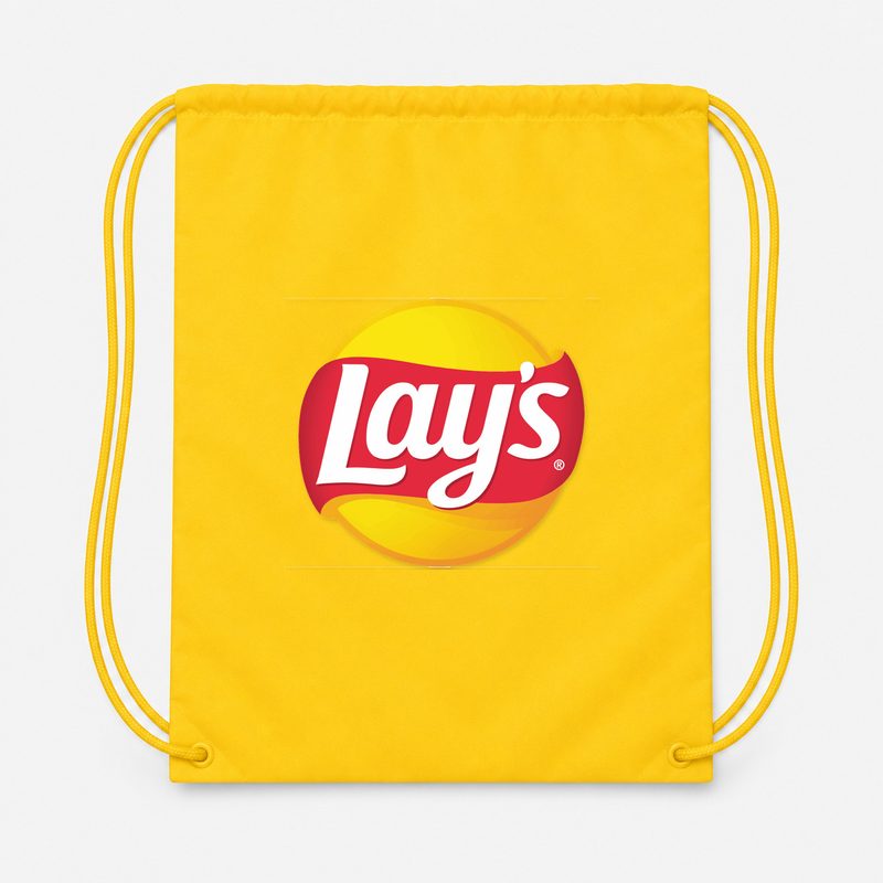 Lays Food Drawstring Bag - Yellow