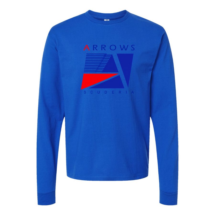 Men's Arrows F1 Team Long sleeves Cotton Blend T-Shirt - Blue