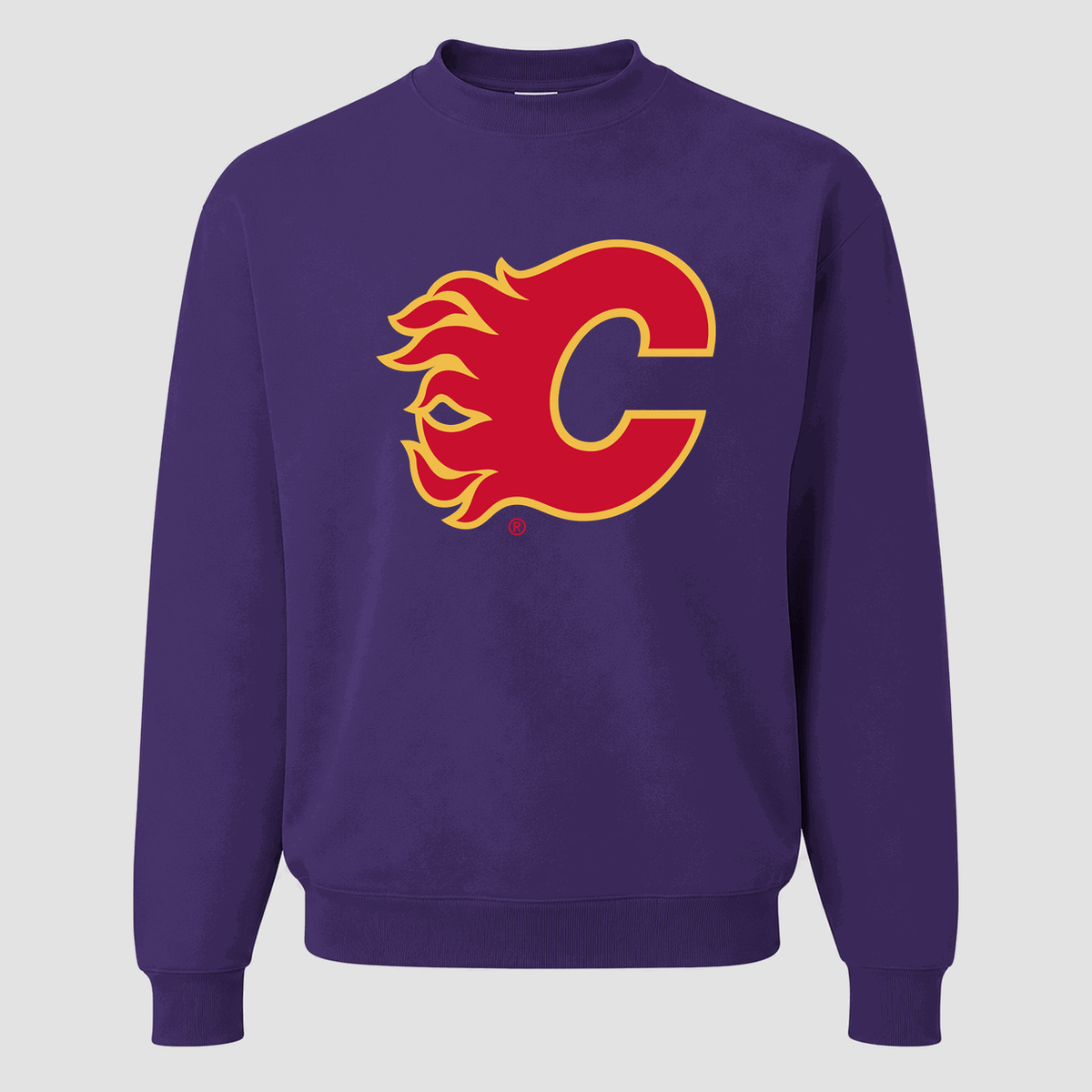 Men's Calgary Flames Crewneck Sweatshirt - Purple