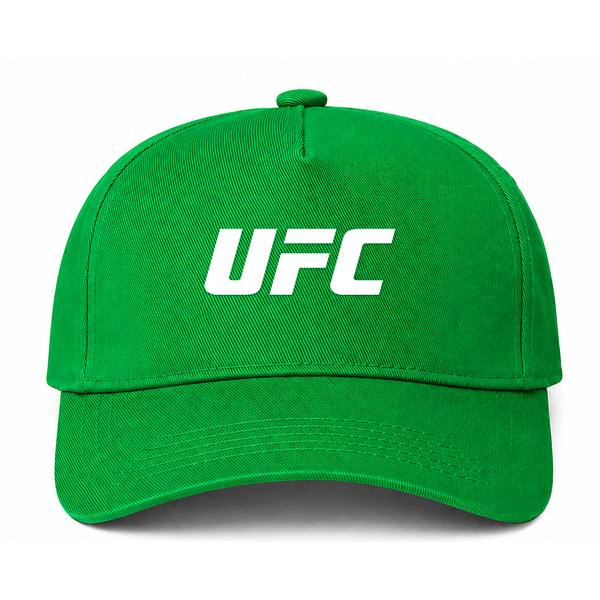 UFC White Logo Green Dad Baseball Cap Hat