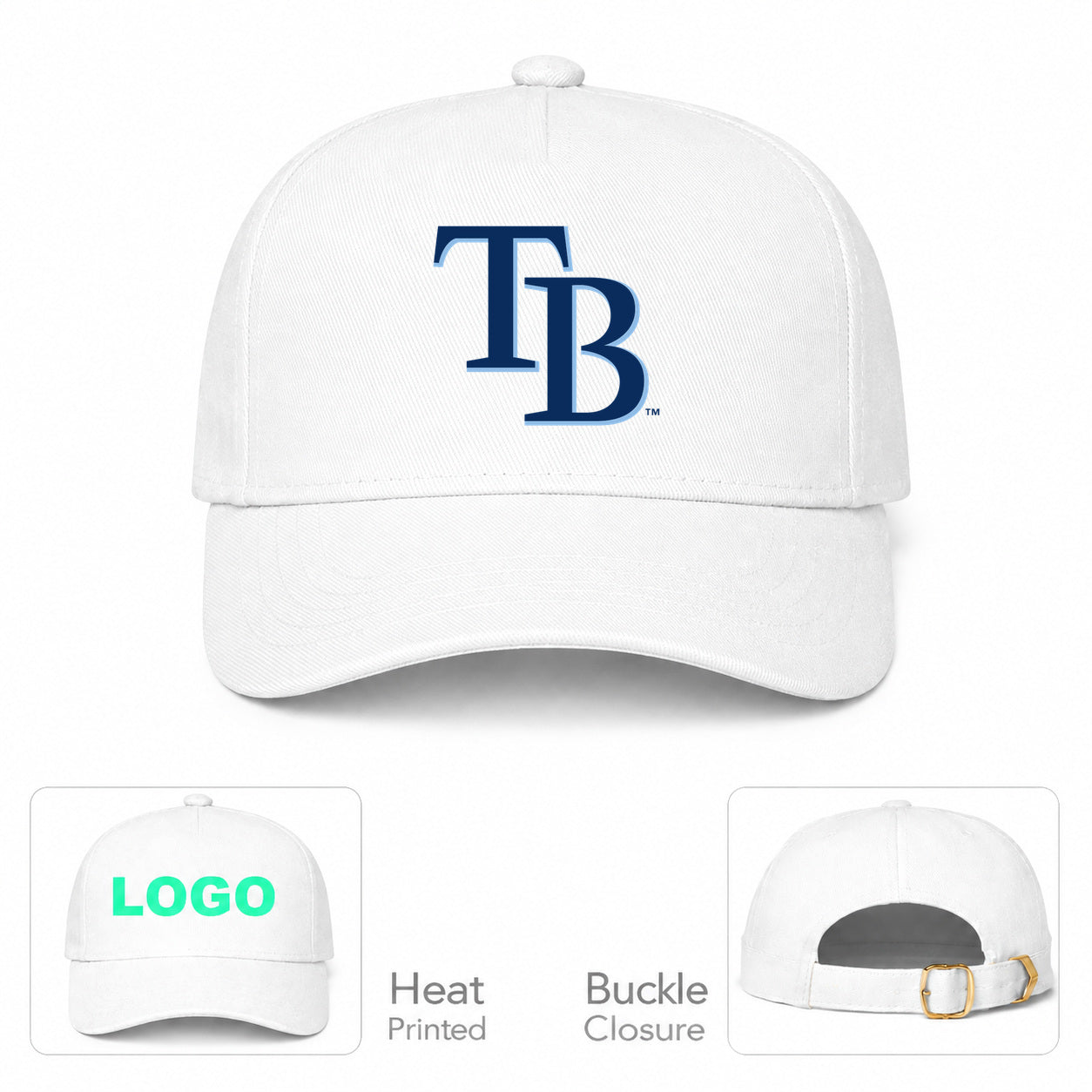 MLB Tampa Bay Rays Baseball Cap Hat - White