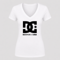 Women's DC V Neck T-Shirt in white