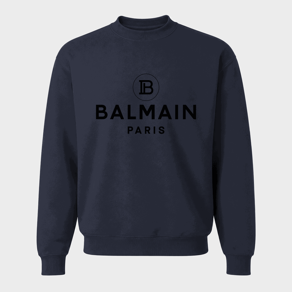 Men's Balmain Paris Crewneck Sweatshirt - Navy