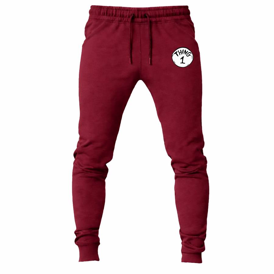 Dr. Seuss Thing 1 joggers sweatpants - Maroon
