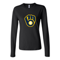 Women's Milwaukee Brewers Long Sleeve T-Shirt - Black