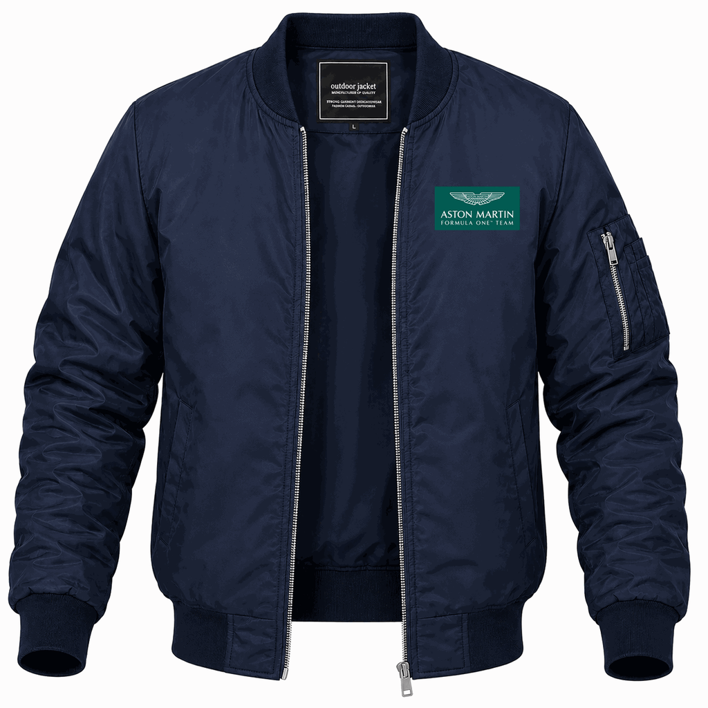 Men's Aston Martin Formula One Team Lightweight Bomber Jacket - Navy
