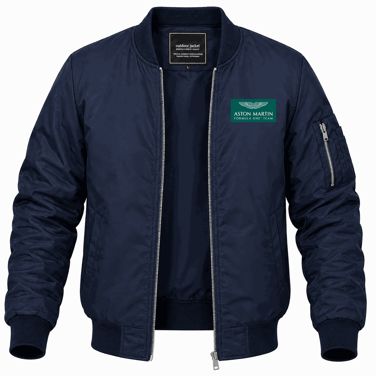 Men's Aston Martin Formula One Team Lightweight Bomber Jacket - Navy
