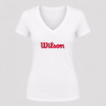 Women's Wilson V Neck T-Shirt in white